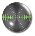 Sound Waves Button Orb Royalty Free Stock Photo