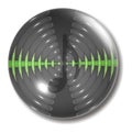 Sound Waves Button Orb Note Royalty Free Stock Photo