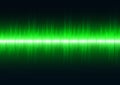 Sound waves dark green light. Abstract technology background Royalty Free Stock Photo