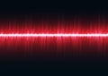 Sound waves dark red light. Abstract technology background Royalty Free Stock Photo