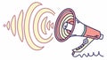 Sound waves emanating, audio signal vector design Generative AI
