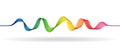 Sound waves. Frequency pulse. Music equalizer. Vector illustration Royalty Free Stock Photo
