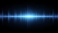 Sound waves of light blue on a dark background. Light effect. Background for the radio, club, party. Vibration of light. Bright Royalty Free Stock Photo