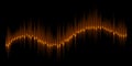 Sound waves of lines with glow light effect, waveform of music and voice, digital signal