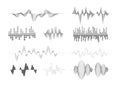 Sound waves. music audio visualization song frequency effects electronic signal vector abstract shapes