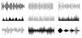 Sound waves music in black and white or equalize music wave bar