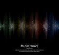 Sound waves. Music Digital Equalizer. Abstract light futuristic background. Royalty Free Stock Photo