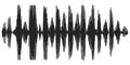 Sound waves recording speech, reverb, vector icon speech synthesizer, spectrogram acoustic waves