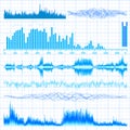 Sound waves set. Music background. EPS 10 Royalty Free Stock Photo