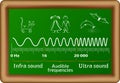 The sound waves vector diagram