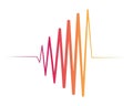 Sound waves vector illustration