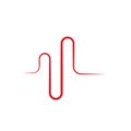 Sound waves vector illustration