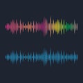 Sound waves vector illustration