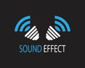 Sound waves vector illustration