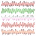 Sound waves vector set. Audio equalizer. Sound & audio waves Royalty Free Stock Photo