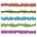 Sound waves vector set. Audio equalizer. Sound & audio waves Royalty Free Stock Photo