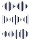 Sound wawe simple vector icons Royalty Free Stock Photo