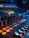 Soundboard in Recording Studio Royalty Free Stock Photo