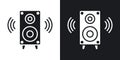 Soundbox thin line vector icon set Royalty Free Stock Photo