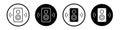 Soundbox thin line vector icon set Royalty Free Stock Photo