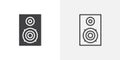 Soundbox thin line vector icon set Royalty Free Stock Photo
