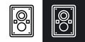 Soundbox thin line vector icon set Royalty Free Stock Photo