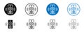 Soundbox thin line vector icon set Royalty Free Stock Photo