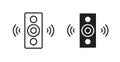 Soundbox thin line vector icon set Royalty Free Stock Photo