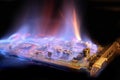 soundcard in the fire Royalty Free Stock Photo