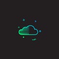 Soundcloud icon design vector