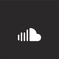 soundcloud icon. Filled soundcloud icon for website design and mobile, app development. soundcloud icon from filled social