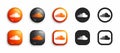 Soundcloud Modern 3D And Flat Icons Set Vector