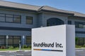 SoundHound sign near an audio and speech recognition company headquarters