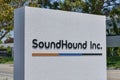 SoundHound sign near an audio and speech recognition company headquarters
