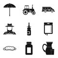 Soundness icons set, simple style Royalty Free Stock Photo