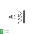 Soundproof icon. Sound insulation. Noise absorbing. glyph symbol Royalty Free Stock Photo