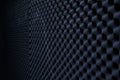 Soundproof wall in sound studio, background of sound absorbing sponge