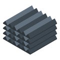 Soundproofing panel icon, isometric style Royalty Free Stock Photo