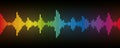 Soundwave Equalizer Bars Rainbow Colored Volume Level Wave