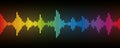 Soundwave Equalizer Bars Rainbow Colored Volume Level Wave