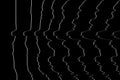 Soundwave of sound or earthquake waves on black background.