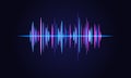 Soundwave vector abstract background. Music radio wave. Sign of audio digital record, vibration, pulse and music soundtrack