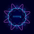 Soundwave vector abstract background. Music radio wave. Sign of audio digital record, vibration, pulse and music soundtrack