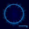 Soundwave vector abstract background. Music radio wave. Sign of audio digital record, vibration, pulse and music