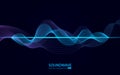 Soundwave vector abstract background. Music radio wave