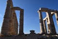 Sounion the ancient Greek temple of Poseidon Royalty Free Stock Photo