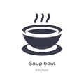 soup bowl icon. isolated soup bowl icon vector illustration from kitchen collection. editable sing symbol can be use for web site