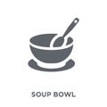 soup bowl icon from Kitchen collection. Royalty Free Stock Photo