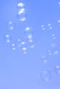 Soup bubbles on blue background