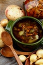 Soup with Chanterelle Mushrooms Royalty Free Stock Photo